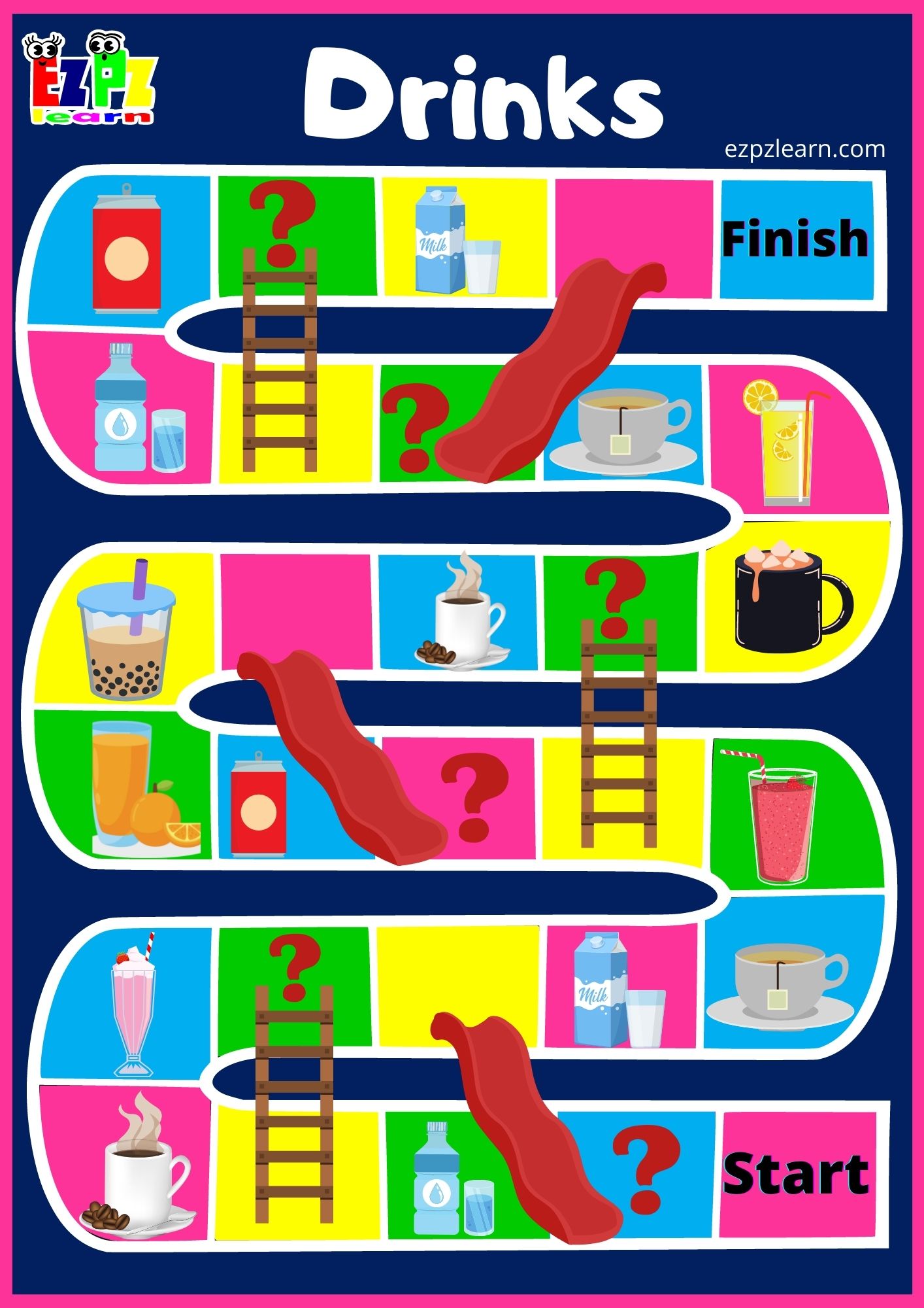 Drinks Slides and Ladders Game